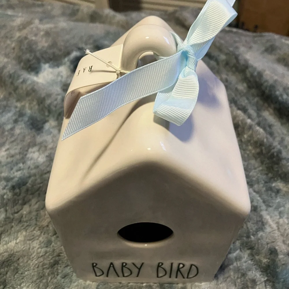 NWT Rae Dunn BABY BIRD Ceramic Birdhouse